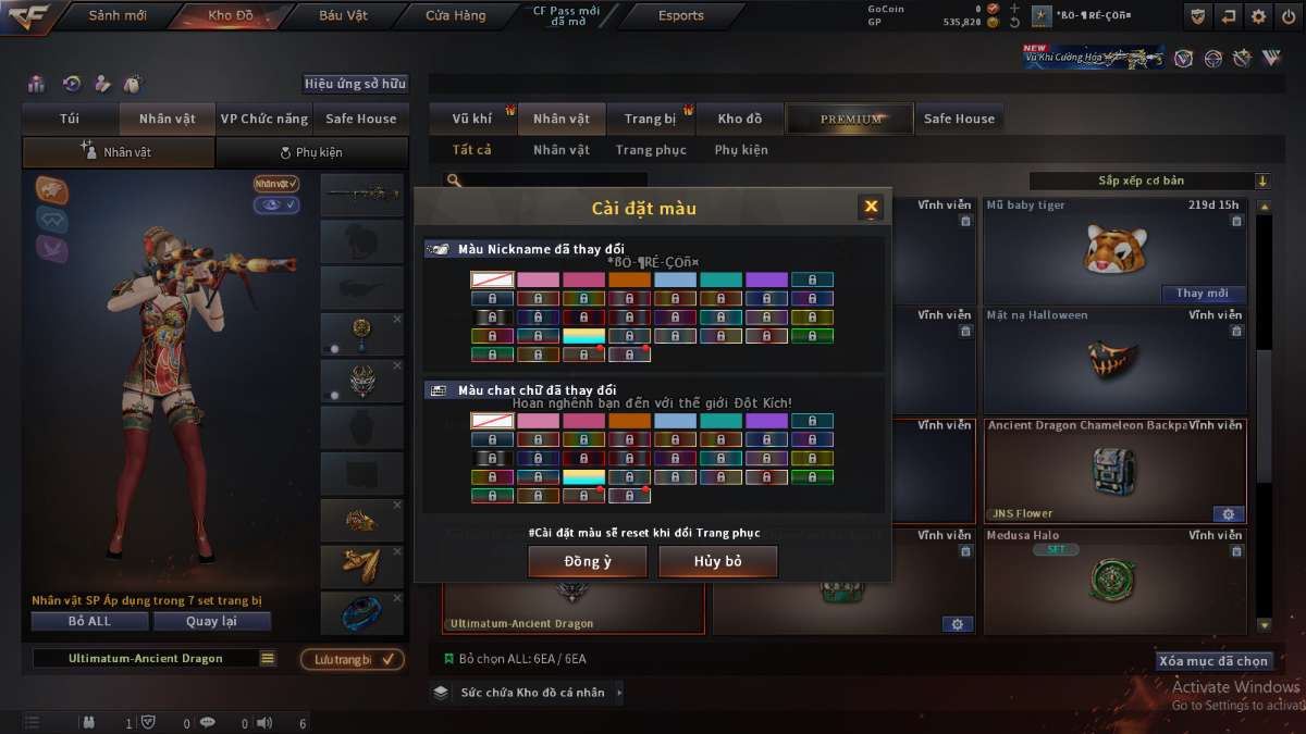 shop acc cf uy tin gia re